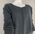 Be Hip Designer Wear Navy Knit Sweater closer front highlighting ribbed sleeves and casual modern cut