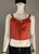 Cotton On Orange Lace-Up Crop Top closer front view with shoulder straps, & flattering ruched front panel