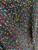 Diane Von Furstenberg Carrie Two Confetti Dress close up of textured multicolor confetti on black thick fabric