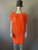 Diane Von Furstenberg Silk Kei neon Orange Sequin Dress full front view with short, loose-fitting sleeves & mini length