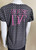 Diane Von Furstenberg Grey Print T-Shirt back view in all over black print & pink House of DVF” logo
