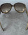 Christian Dior Oversized Sunglasses back view showing brown gold frame and lenses tint