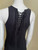 Be Hip Designer Wear Black & Pink Graphic Tank Top back view in black showing lace up detail on the back to above waist