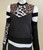 Just Cavalli Black Cut Out Leopard Print Sweater angled front with long sleeves & slightly elevated collar