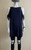 Lipsy London Navy Open Shoulder Mini Dress full front view showing shoulder drape, relaxed fit & soft fabric