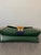 Michael Kors Whitney Saffiano Leather Crossbody flat lay base view in moss green, ivory flap & brand-new condition