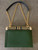 Michael Kors Whitney Saffiano Leather Crossbody back in moss green, top studded panel, doubled gold chain & slip pocket