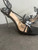 Miss Black Butterfly Heels side view with sculptural black & white butterflies, transparent heel & nude insole
