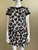 Moschino Boutique Floral Mini Dress closer front in white base with elastic waist & relaxed fit
