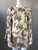 Rare Butterfly Print Mini Dress closer front with long sleeves, easy drape & butterfly print covering the dress