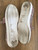 Rubi Multicolour Canvas Slip-On Shoes undersole view showing gently worn white soles
