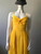 Shein Yellow Back Ties  Maxi Dress – closer front view showing dotted texture, centre bust knot & slim straps