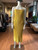 Shein Ribbed Yellow Midi Dress - full front with spaghetti straps, midi length above the ankle & natural drape