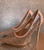 Sissy Boy Pink Mesh Heels - Front side profile with pointed toes, slim heels & mesh rhinestone detailing