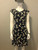 Stella Morgan Navy Butterfly Print Mini Dress closer front on mannequin with matching fabric belt