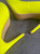 Superbalist Neon Yellow Heels closeup of heels tips with minimal wear & clean arch undersoles