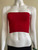 Two-Piece Halter and Boob Tube front view plain red boob tube shown separately on mannequin