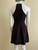 Vero Moda Monochrome Skater Mini Dress Full back view showing black racer back & semi flared skirt