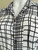 Woolworths Black Line Pattern Blouse close-up of neckline showing soft white fabric & abstract black check lines