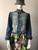 Inwear Blue Denim Wash Button Jacket front with cuffs folded, long sleeves, faded centre panel & silver buttons