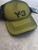 Y-3 Green Trucker Cap – front angled view showing cap with black mesh overlay & black Y-3 logo on front panel