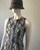Woolworths Snake Print Sleeveless Dress – front angled view on mannequin showing blue black white snake print