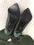 Dolce Vita Green Fishnet Thigh High Heel Boots - black undersoles with original stickers & very gentle wear.