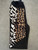 Just Cavalli Black Leopard Print Knit Leggings half folded flat lay showing brown, white & black print