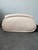 Steve Madden Cream Logo Backpack base view showing very light use & textured fabric