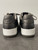 Nike Air Force 1 Upstep Premium Metallic Pewter back view showing chunky Summit White soles & pewter scales finish