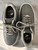 Nike Air Force 1 Upstep Premium Metallic Pewter top view with metallic finish & padded collars