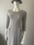 Earthaddict Grey Textured 3/4 Sleeve Midi Dress closer front with horizontal textured lines & structured panels