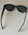 Versace Tribute Yellow Barocco Print Sunglasses back view showing dark tinted lenses & gold round Medusa head on arm