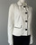 Finnigans by Truworths White Formal Jacket Angled Front View Black Trim Collar Statement Buttons & Tailored Silhouette