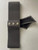 Grey Wide Elastic Bow Dress Belt back view with textured back waist band & silver press studs with scuff marks & tarnishing