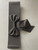Grey Wide Elastic Bow Dress Belt front view with smooth grey front & matching large bow detail