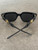 Versace Medusa Black Chain Link Sunglasses back view showing chain detail arms with Medusa gold & black circle motifs