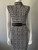 Shein Houndstooth High Collar Bodycon Midi Dress front view worn with Black Faux Leather Buckleless Waist Belt