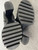 Louis Vuitton Star Trail Leather Ankle Boot outsoles view showing preowned condition with minor wear