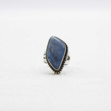 Geometrical Arizona Sky Blue Opal Adjustable Ring