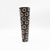 Tapered Metallic Vase with Circle Designs