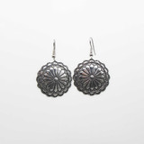 Native American Made Polished Aluminum Earrings - Design 08