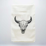 Buffalo Skull Flour Sack Towel