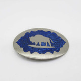 Sterling Silver and Lapis Buffalo Belt Buckle