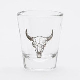 Buffalo Skull Shot Glass