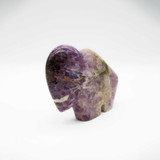 Small Carved Amethyst Stone Bison