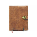 Small Journal Buffalo Leather w/Latch Hook Closure