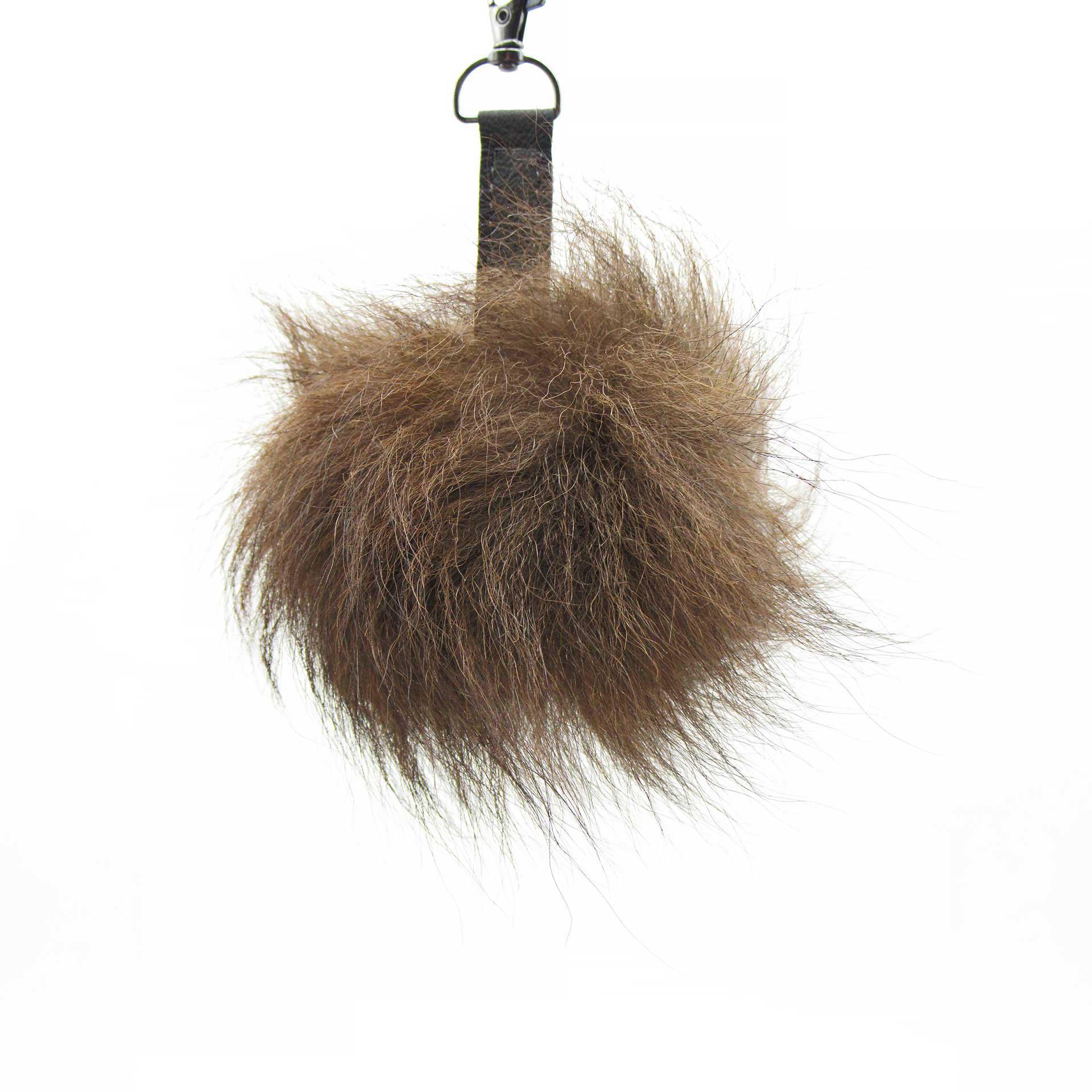Genuine Fur Keychain - Buffalo Fur