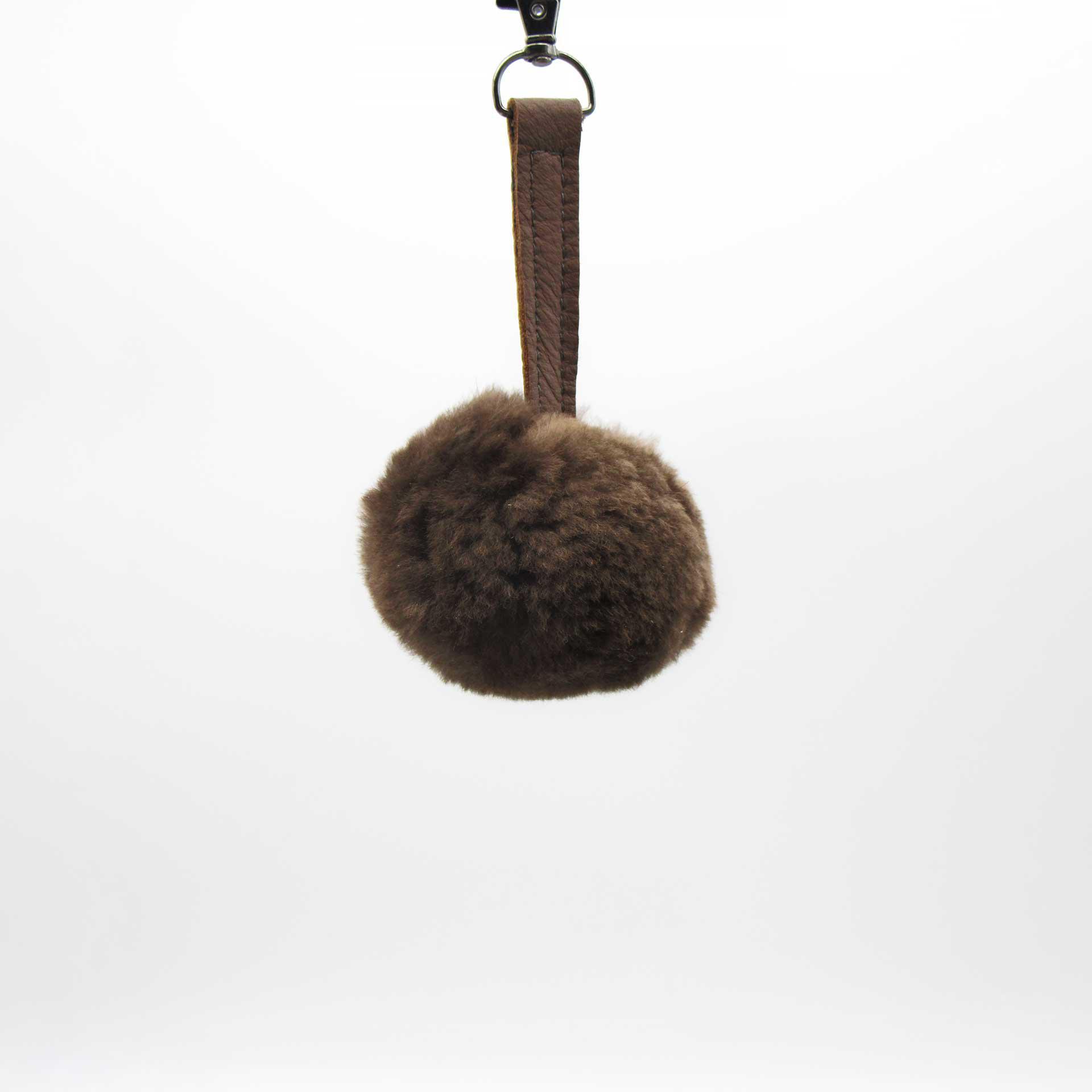 Genuine Fur Keychain - Sheered Beaver