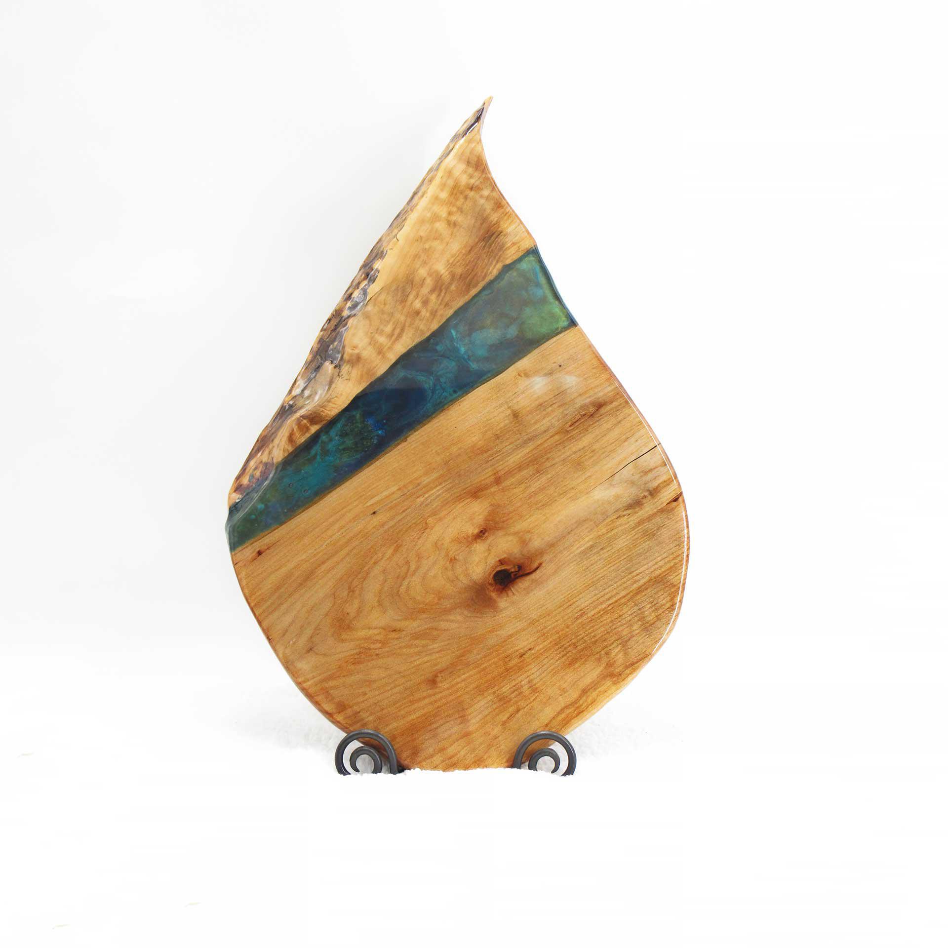 Custom Quilted Maple and Resin Charcuterie Board & Lazy Susan
